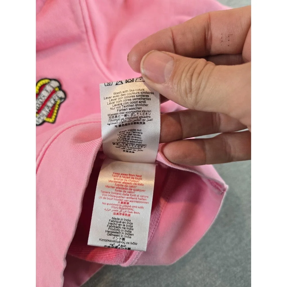 Zadig‎ & Voltaire Hoodie Girls 8 (M) Pink Justin Hear Embrodiered Logo Pullover